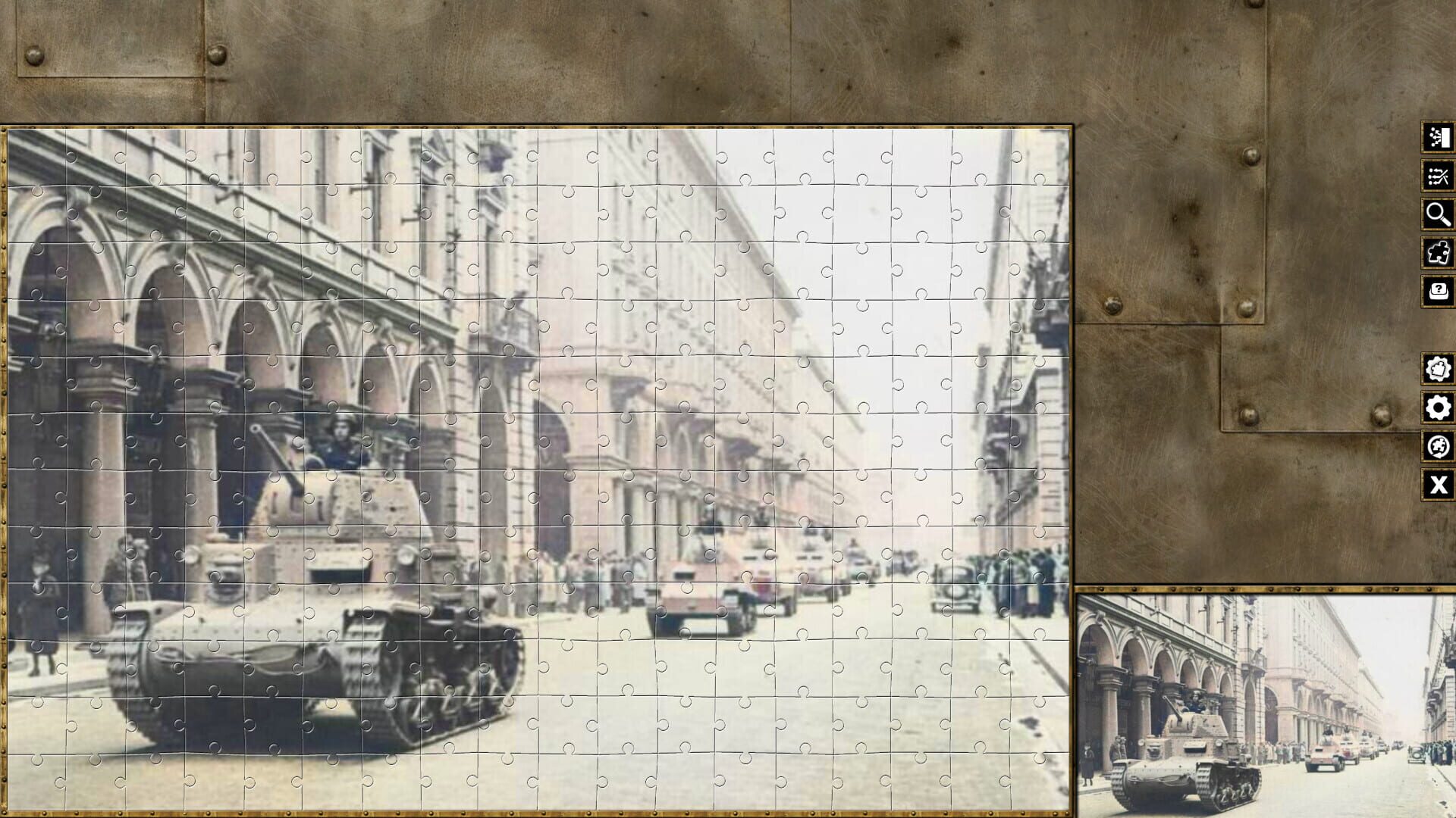Pixel Puzzles WW2 Jigsaw: Italian Tanks - Screenshot