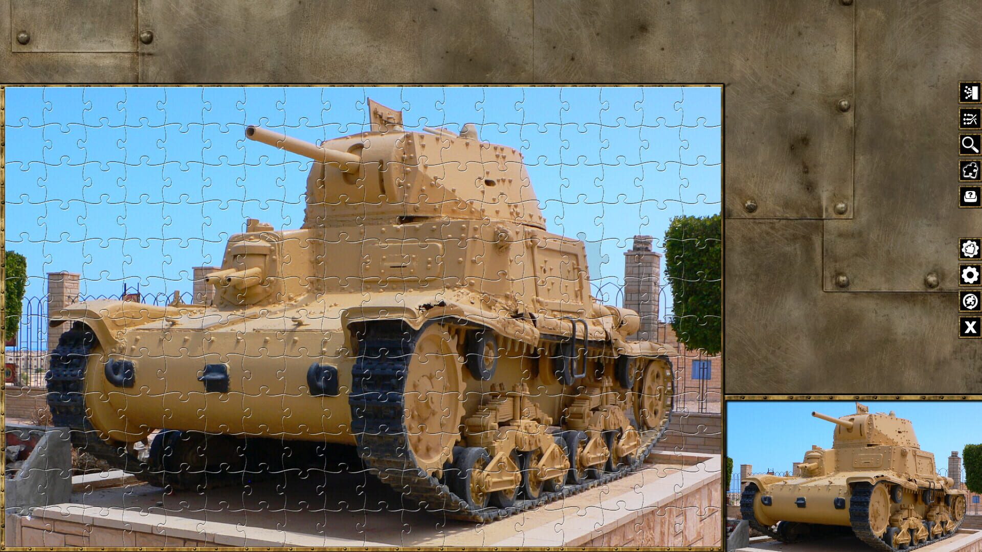 Pixel Puzzles WW2 Jigsaw: Italian Tanks - Screenshot