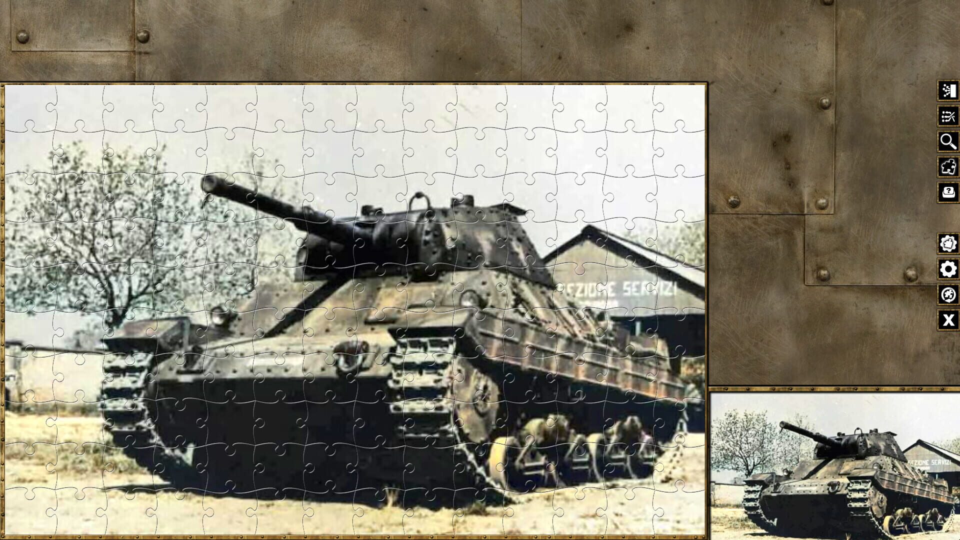 Pixel Puzzles WW2 Jigsaw: Italian Tanks - Screenshot