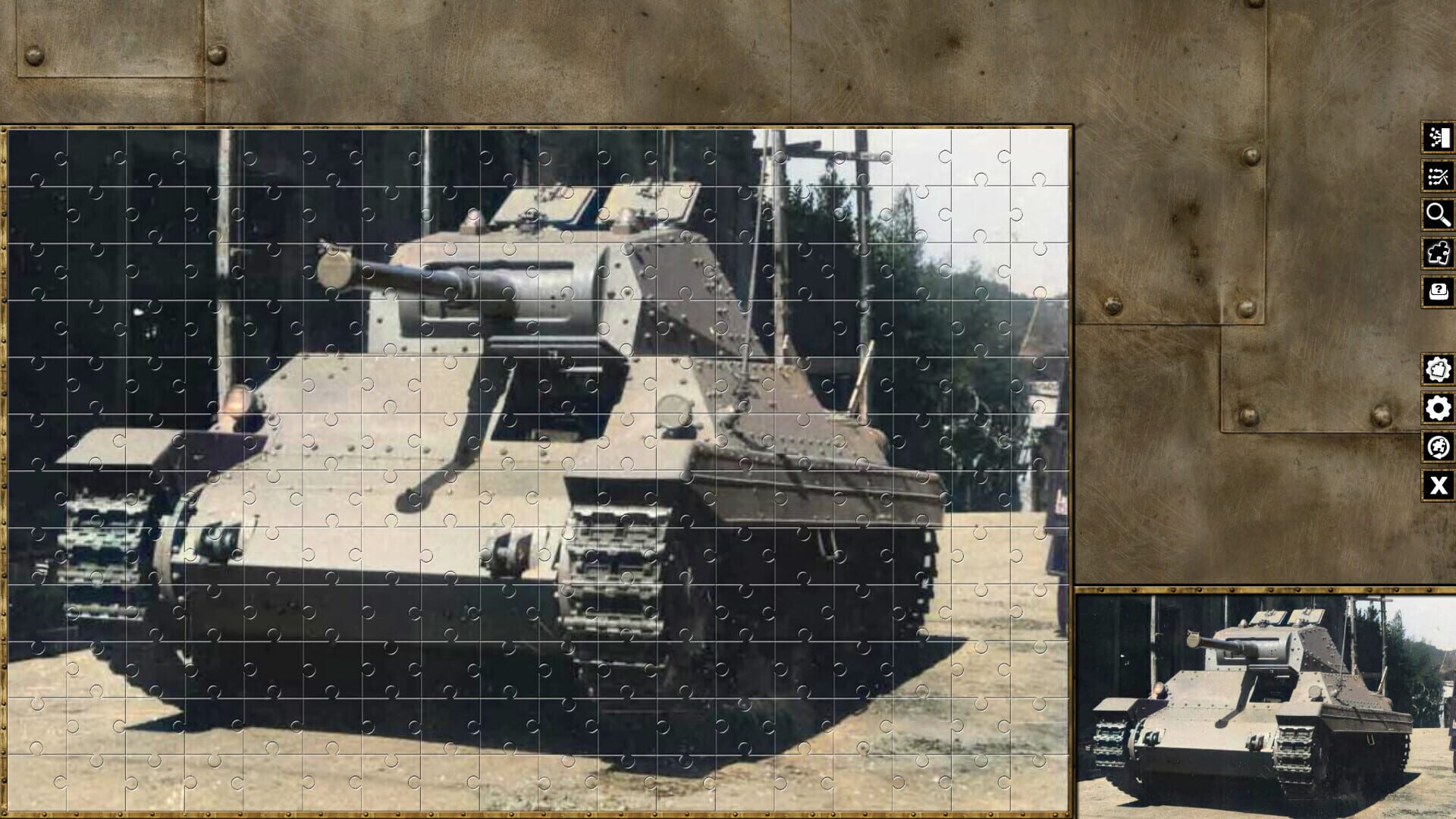 Pixel Puzzles WW2 Jigsaw: Italian Tanks - Screenshot