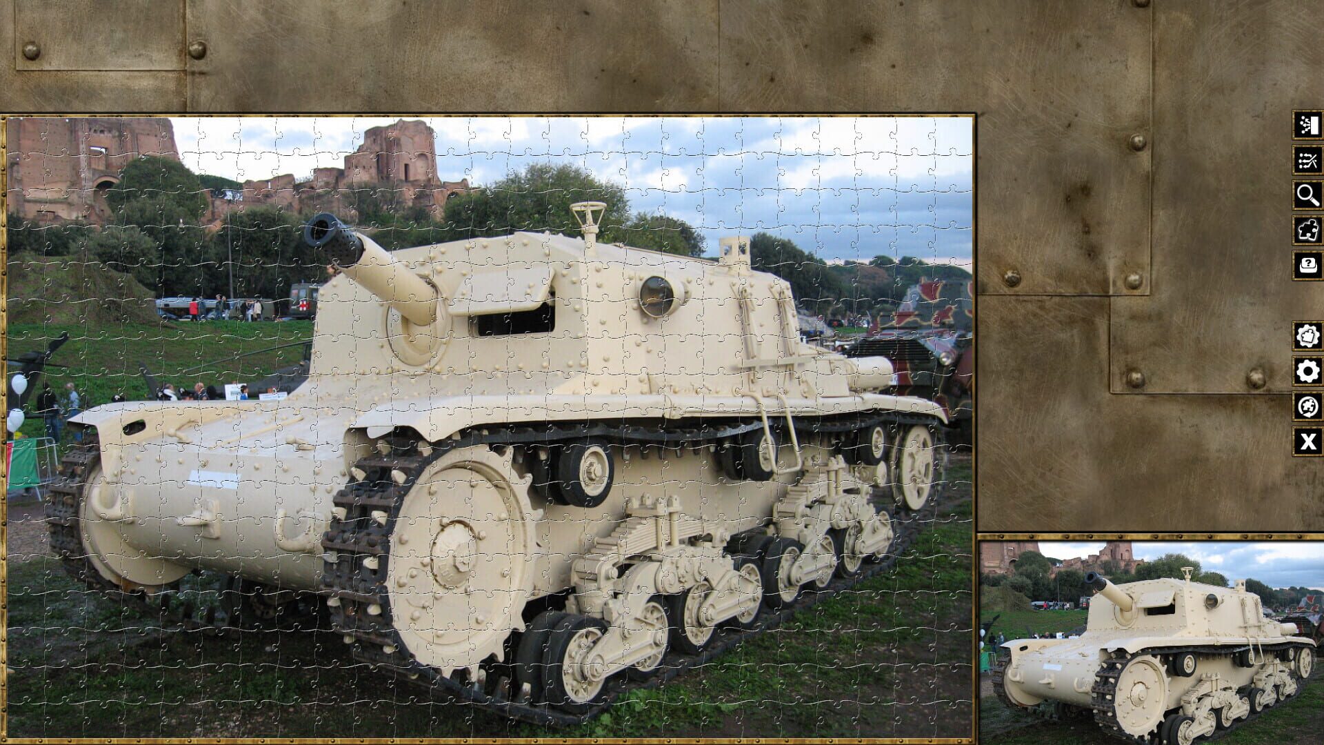 Pixel Puzzles WW2 Jigsaw: Italian Tanks - Screenshot