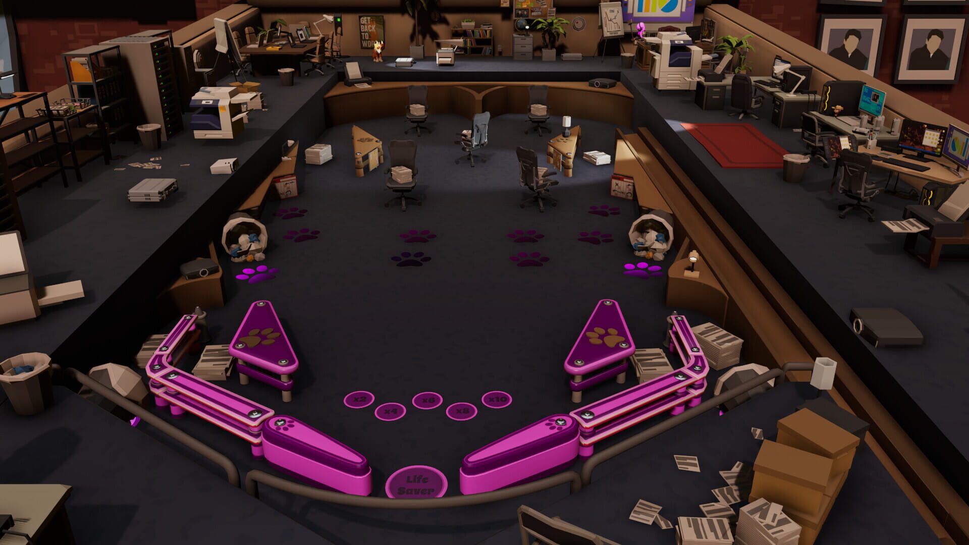 Roxy Raccoon's Pinball Panic: Workplace Worries - Screenshot