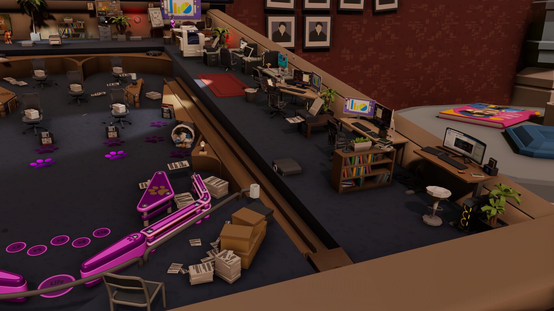 Roxy Raccoon's Pinball Panic: Workplace Worries - Screenshot