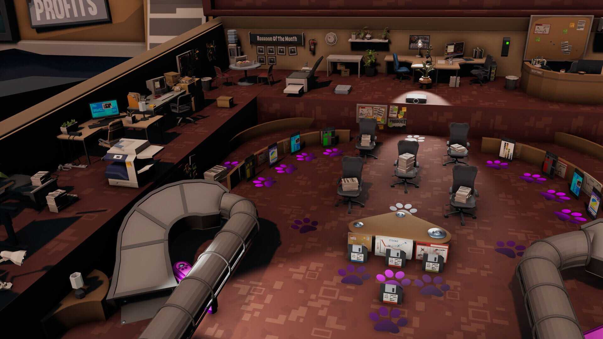 Roxy Raccoon's Pinball Panic: Workplace Worries - Screenshot