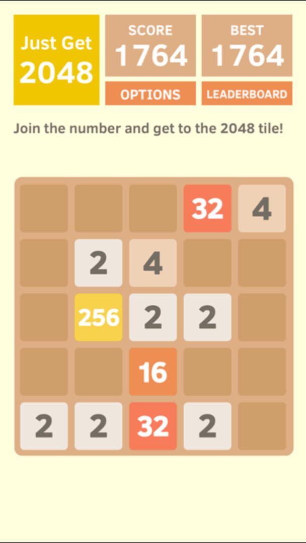 Just Get 2048: A Simple Puzzle Game! - Screenshot
