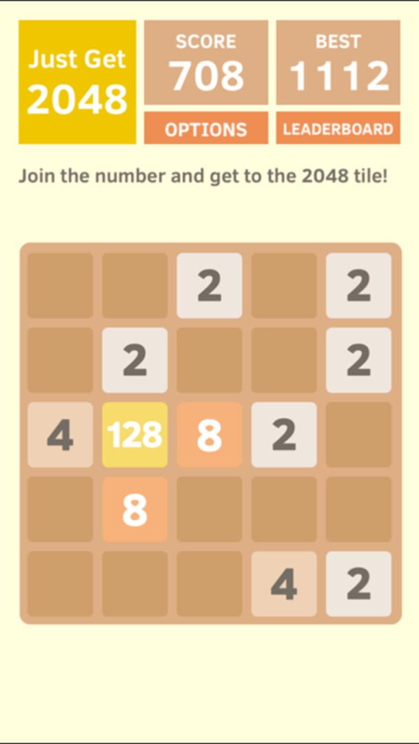 Just Get 2048: A Simple Puzzle Game! - Screenshot