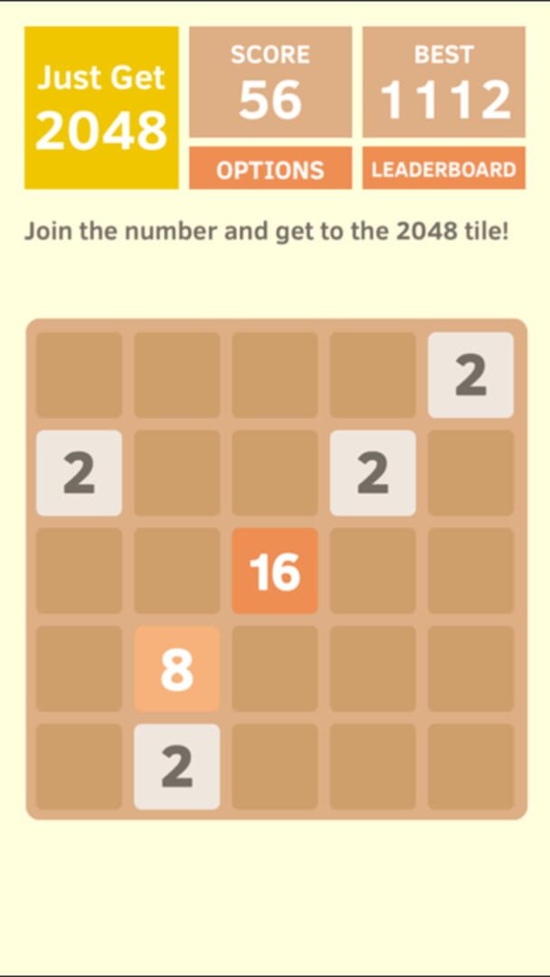 Just Get 2048: A Simple Puzzle Game! - Screenshot