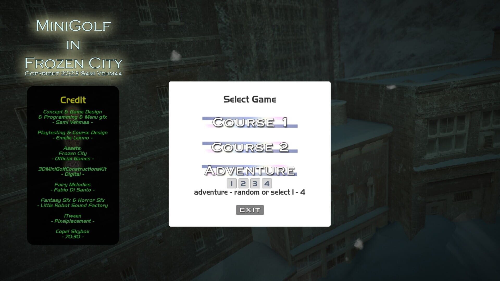 MiniGolf in Frozen City - Screenshot