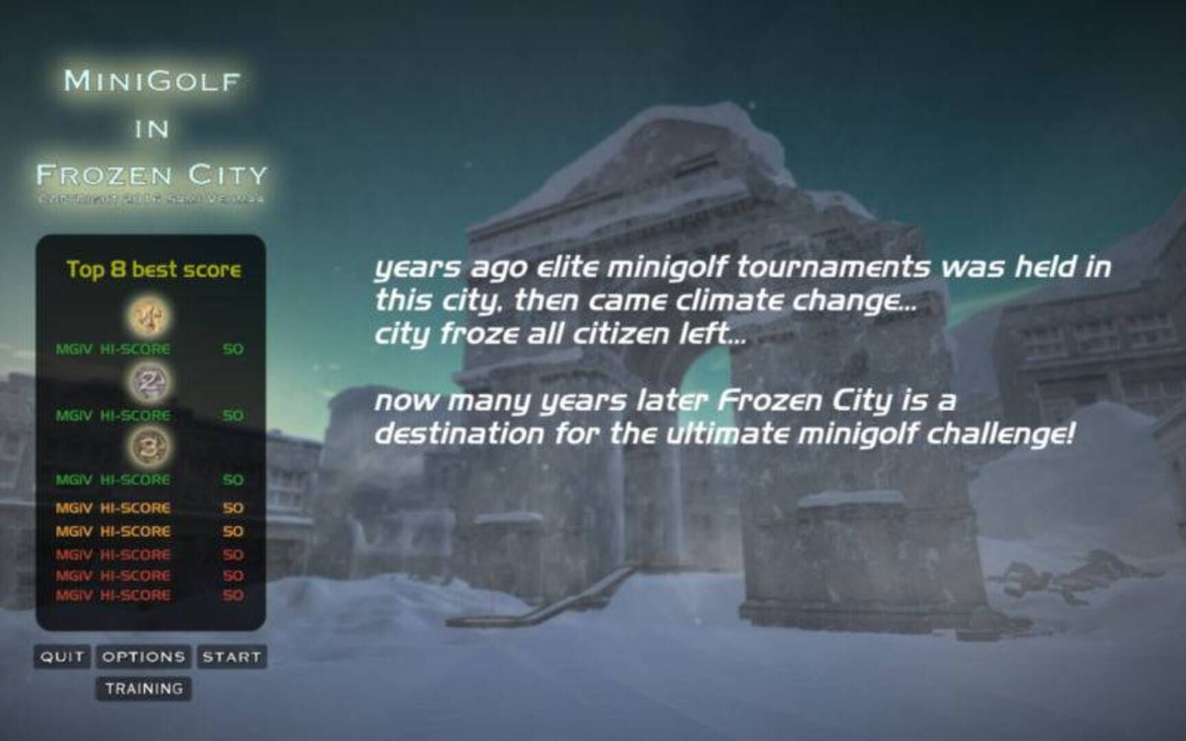 MiniGolf in Frozen City - Screenshot