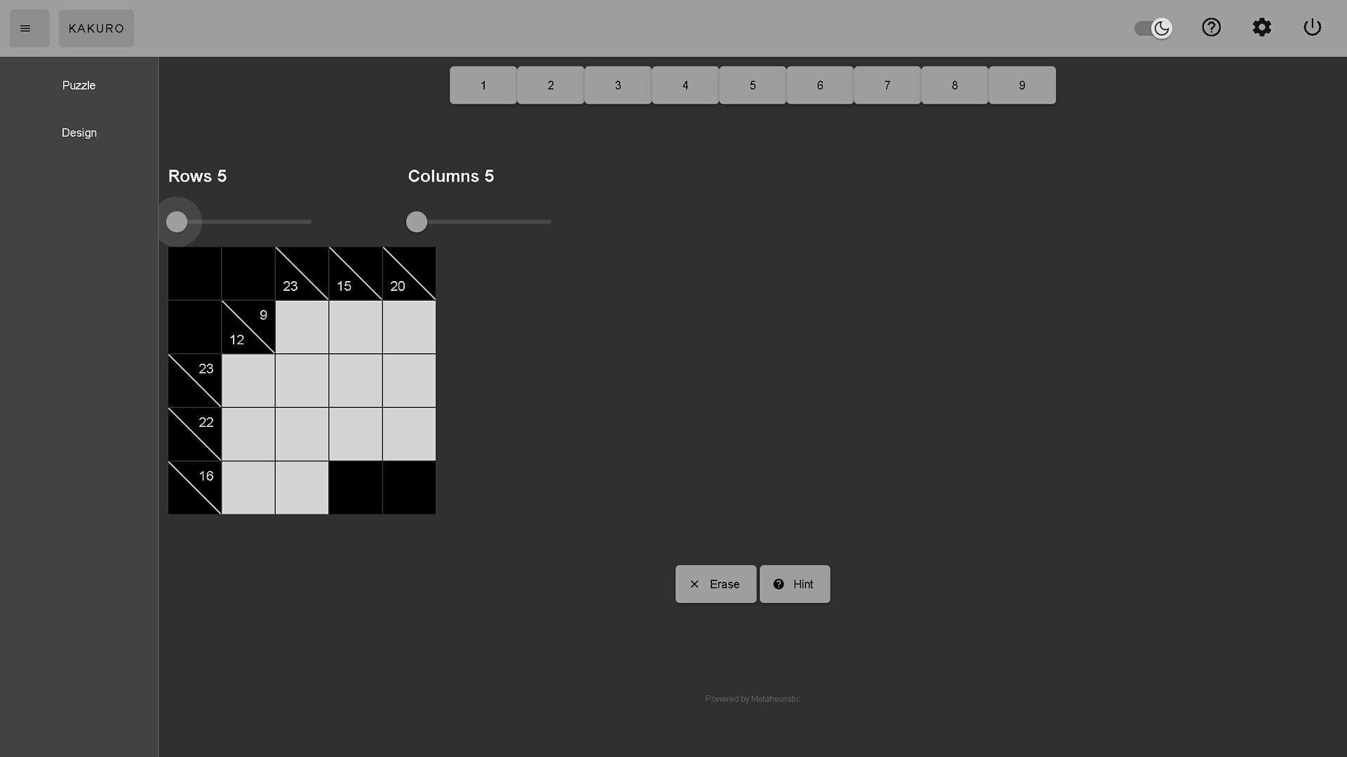 Kakuro - Screenshot
