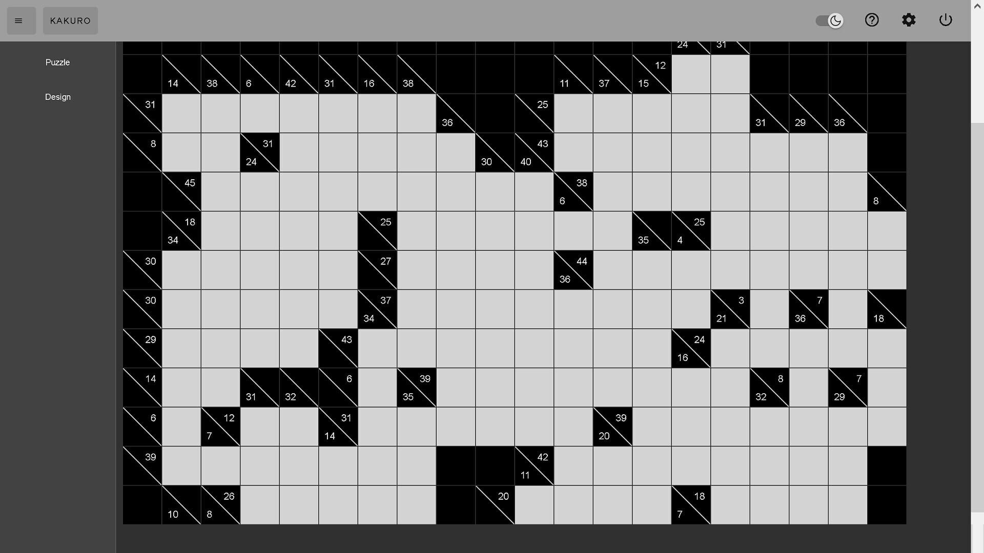 Kakuro - Screenshot