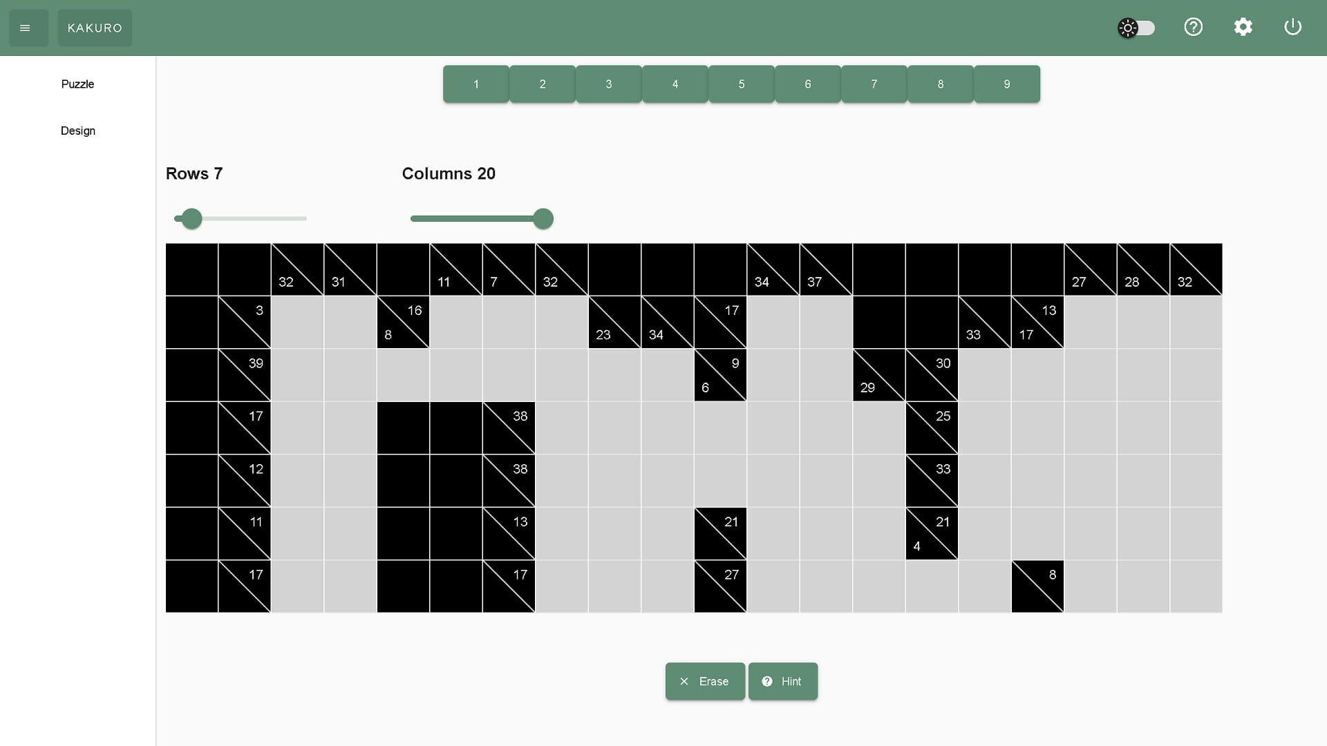 Kakuro - Screenshot