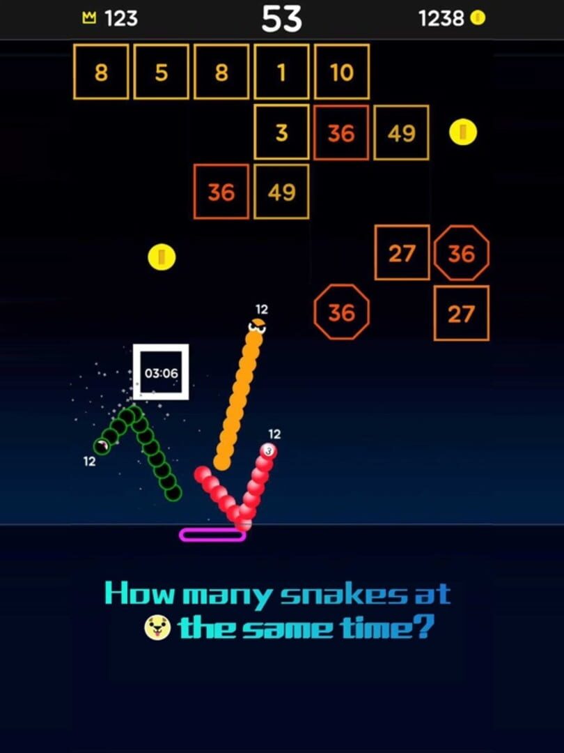 Snake Bricks-Bounce Balls - Screenshot