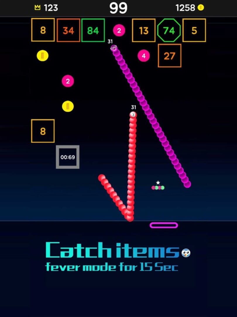 Snake Bricks-Bounce Balls - Screenshot