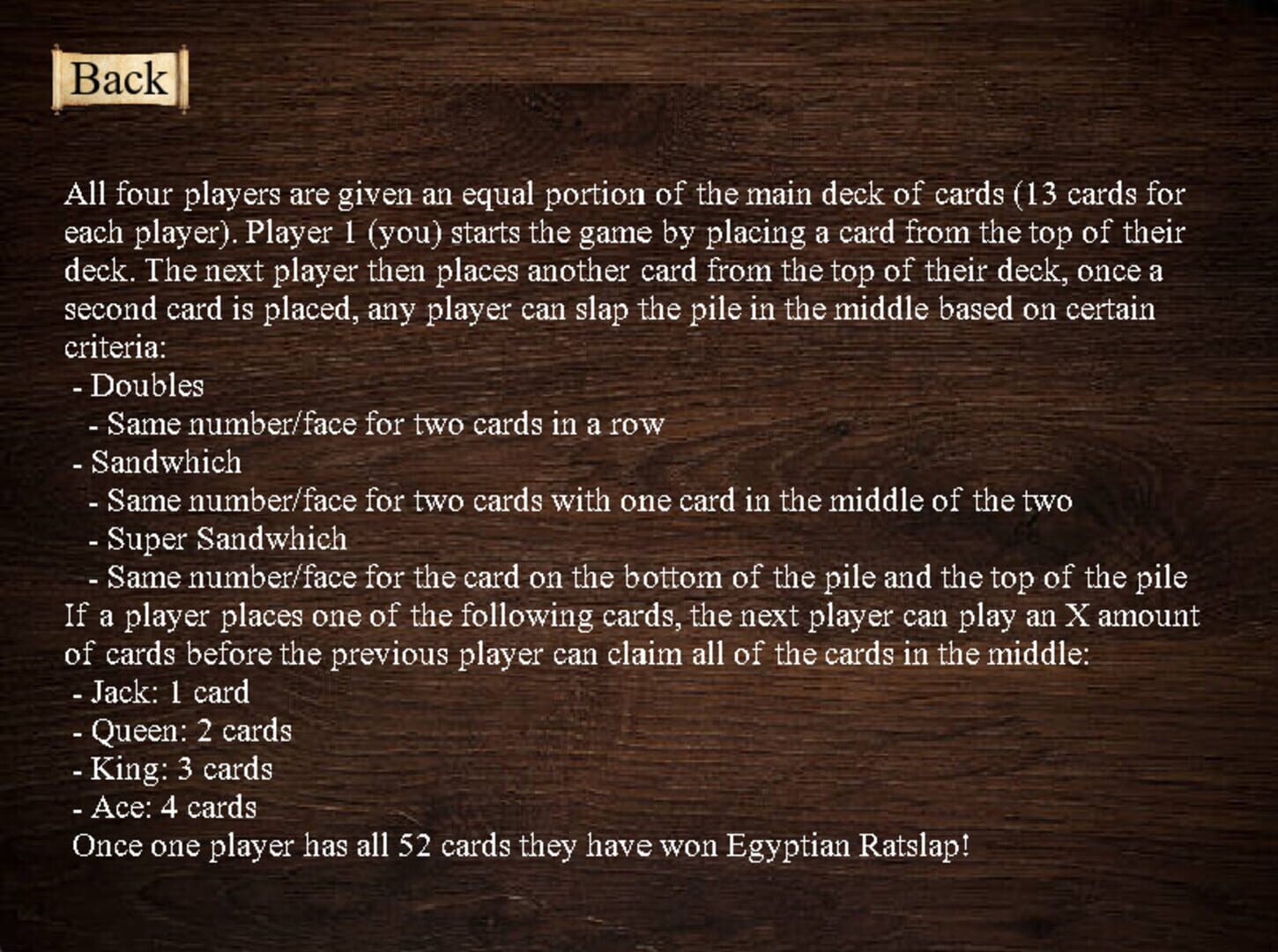 Egyptian Ratslap - Screenshot