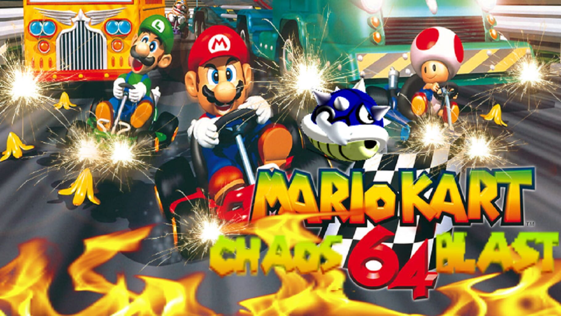 Captura de pantalla - Mario Kart 64 Chaos Blast