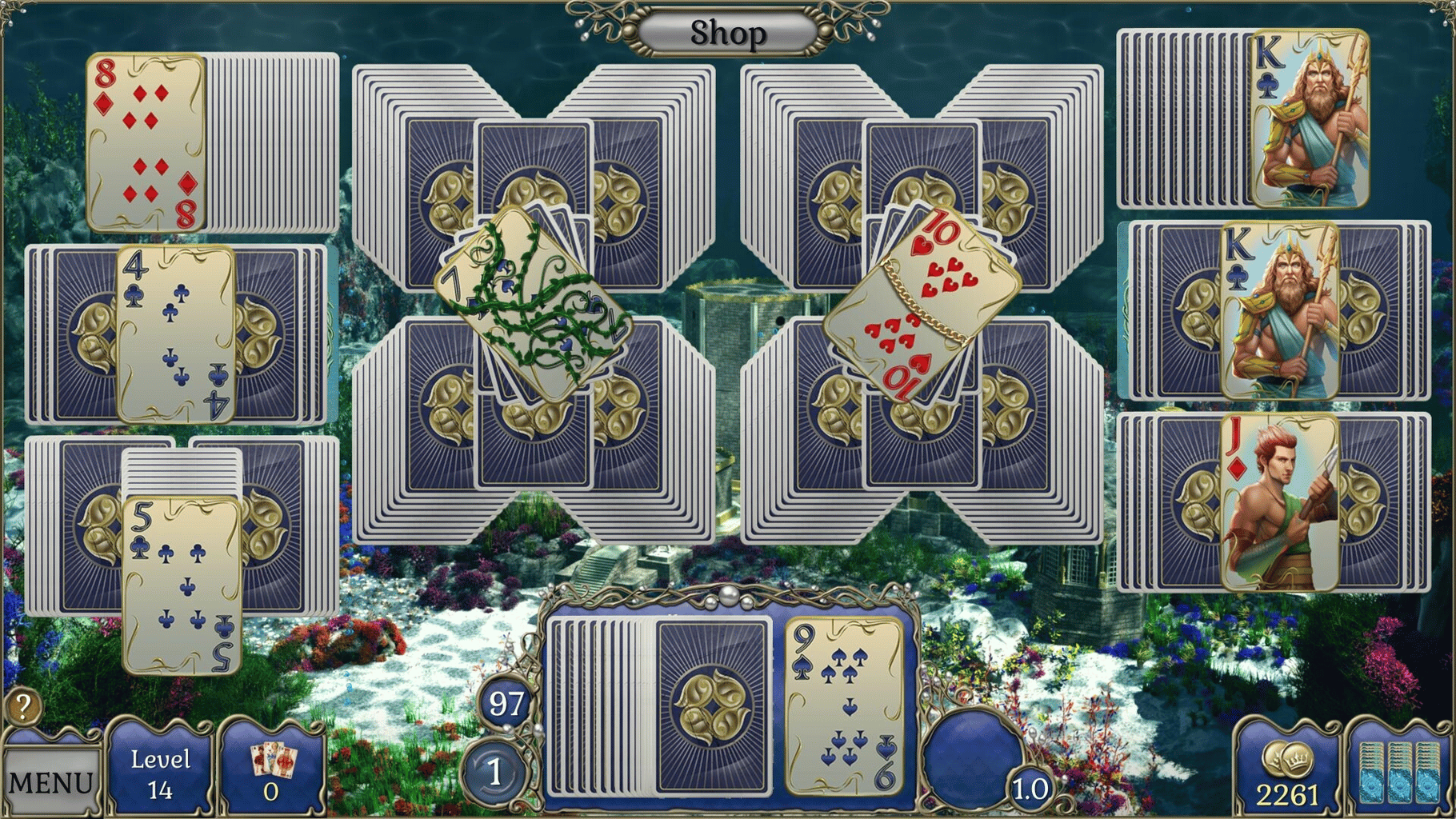 Jewel Match Atlantis Solitaire 4: Collector's Edition screenshot