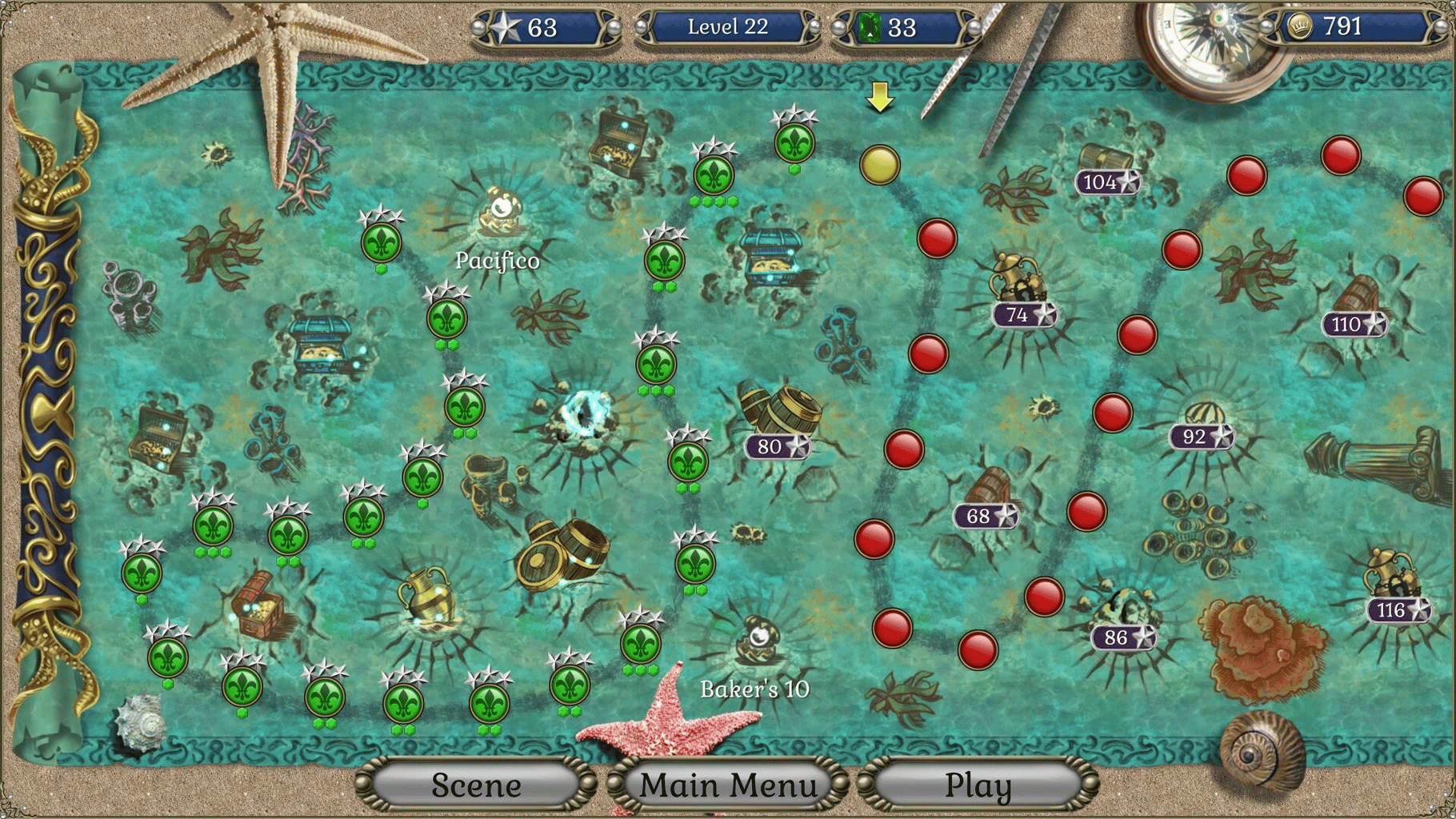 Jewel Match Atlantis Solitaire 4: Collector's Edition screenshot