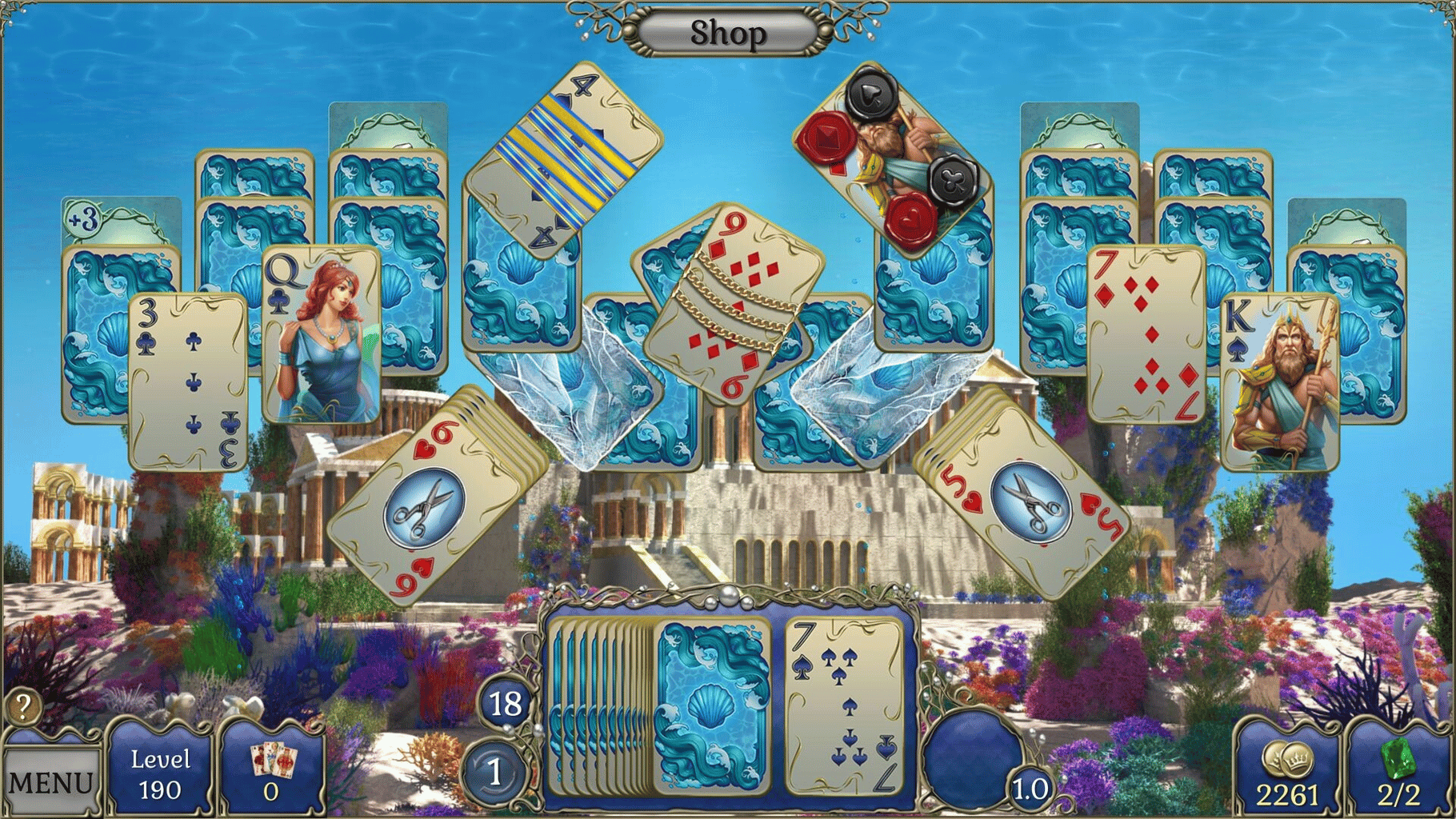 Jewel Match Atlantis Solitaire 4: Collector's Edition screenshot