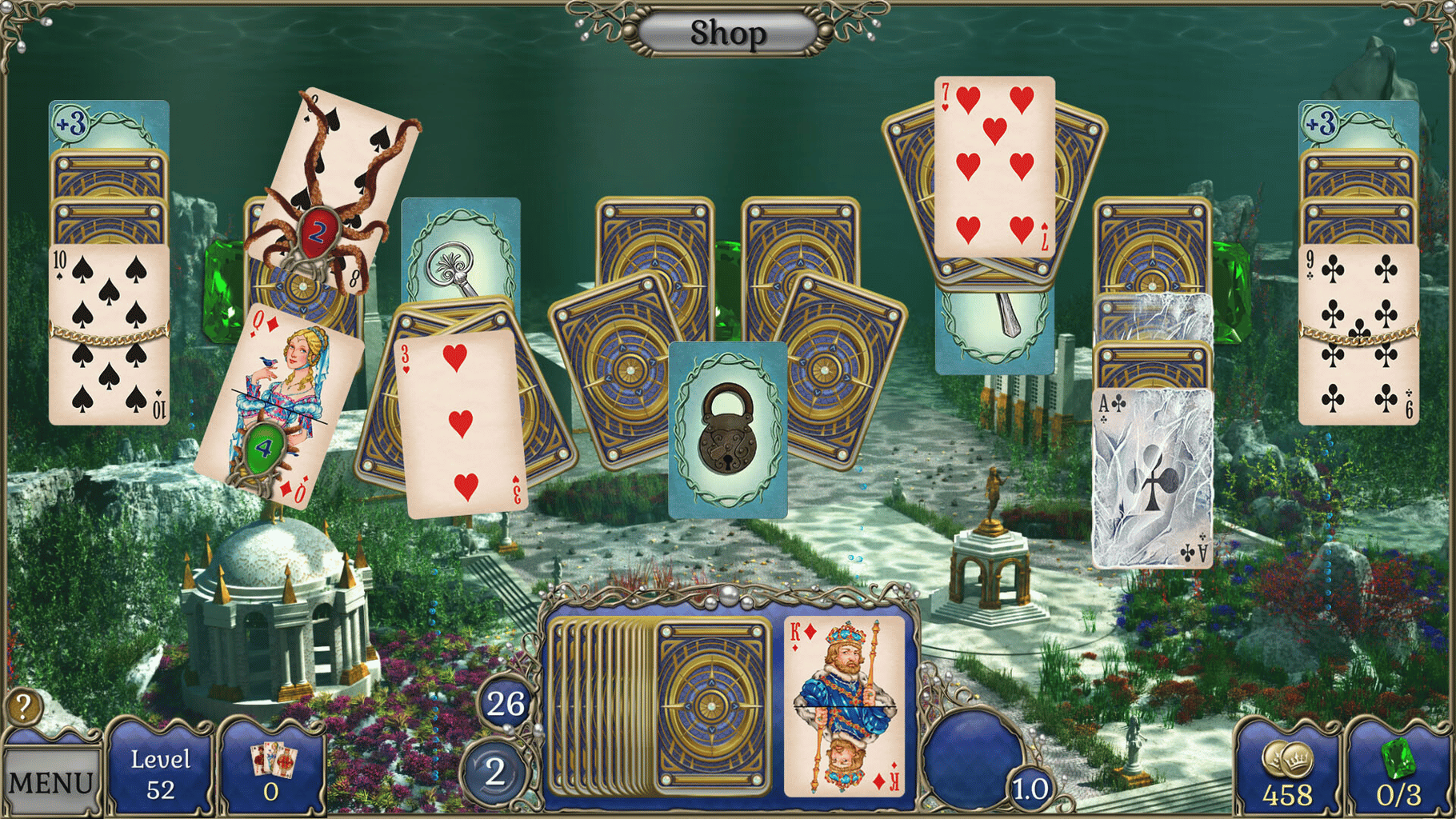 Jewel Match Atlantis Solitaire 4: Collector's Edition screenshot