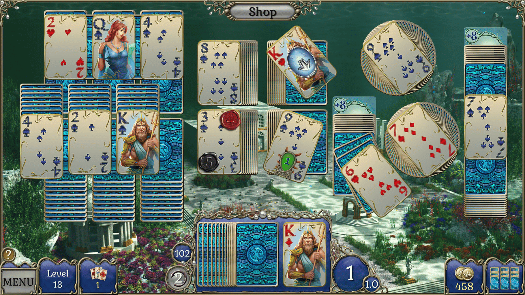 Jewel Match Atlantis Solitaire 4: Collector's Edition screenshot