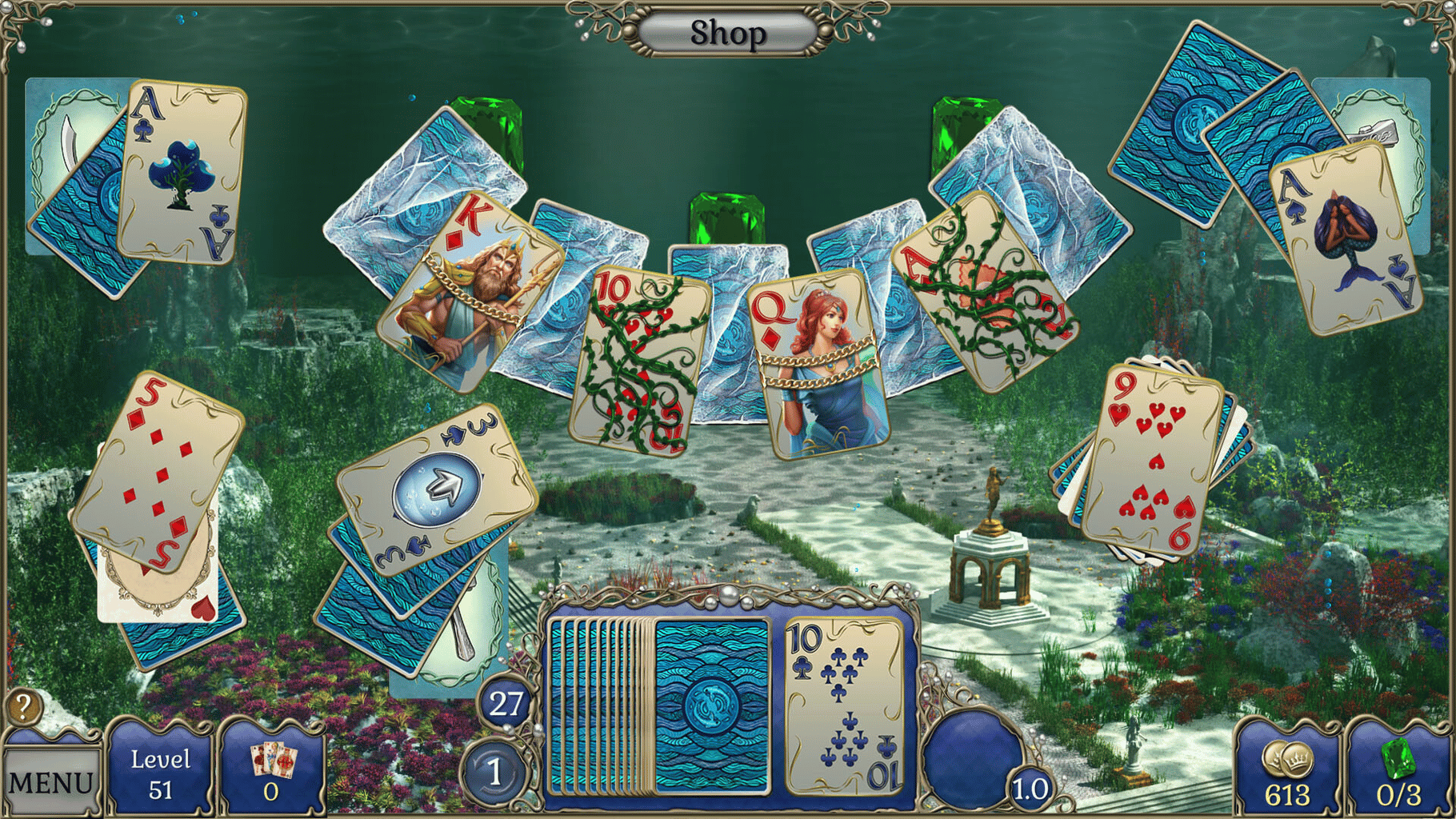 Jewel Match Atlantis Solitaire 4: Collector's Edition screenshot