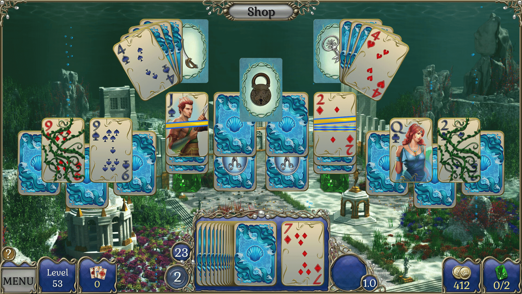 Jewel Match Atlantis Solitaire 4: Collector's Edition screenshot