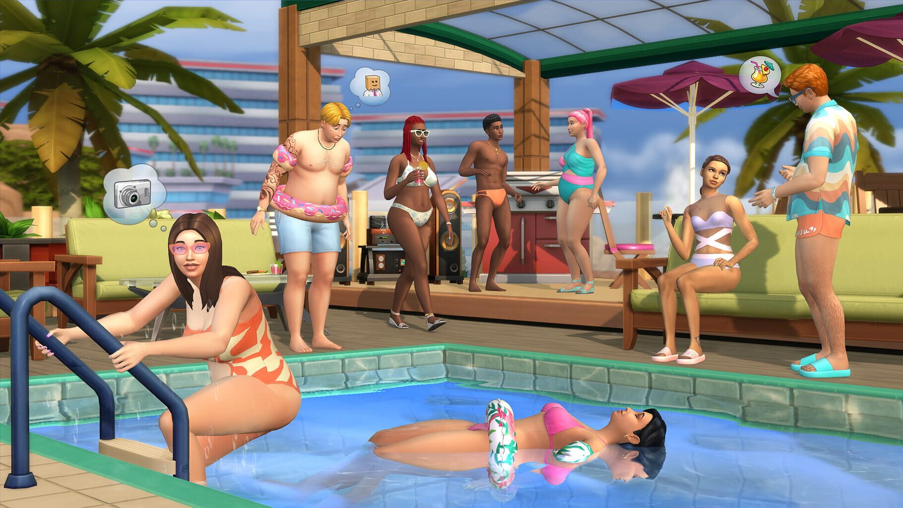 Captura de pantalla - The Sims 4: Poolside Splash Kit