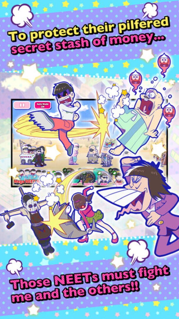 Captura de pantalla - Osomatsu-san Hesokuri Wars: Battle of the NEETs