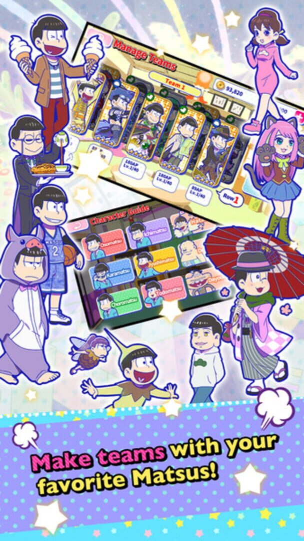 Captura de pantalla - Osomatsu-san Hesokuri Wars: Battle of the NEETs