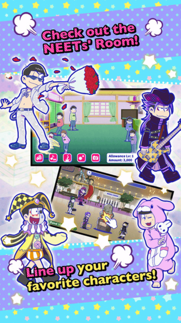 Osomatsu-san Hesokuri Wars: Battle of the NEETs screenshot