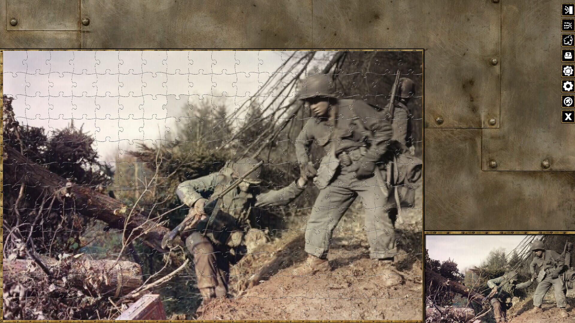 Pixel Puzzles World War II Jigsaws: Battle of Hürtgen Forest - Screenshot