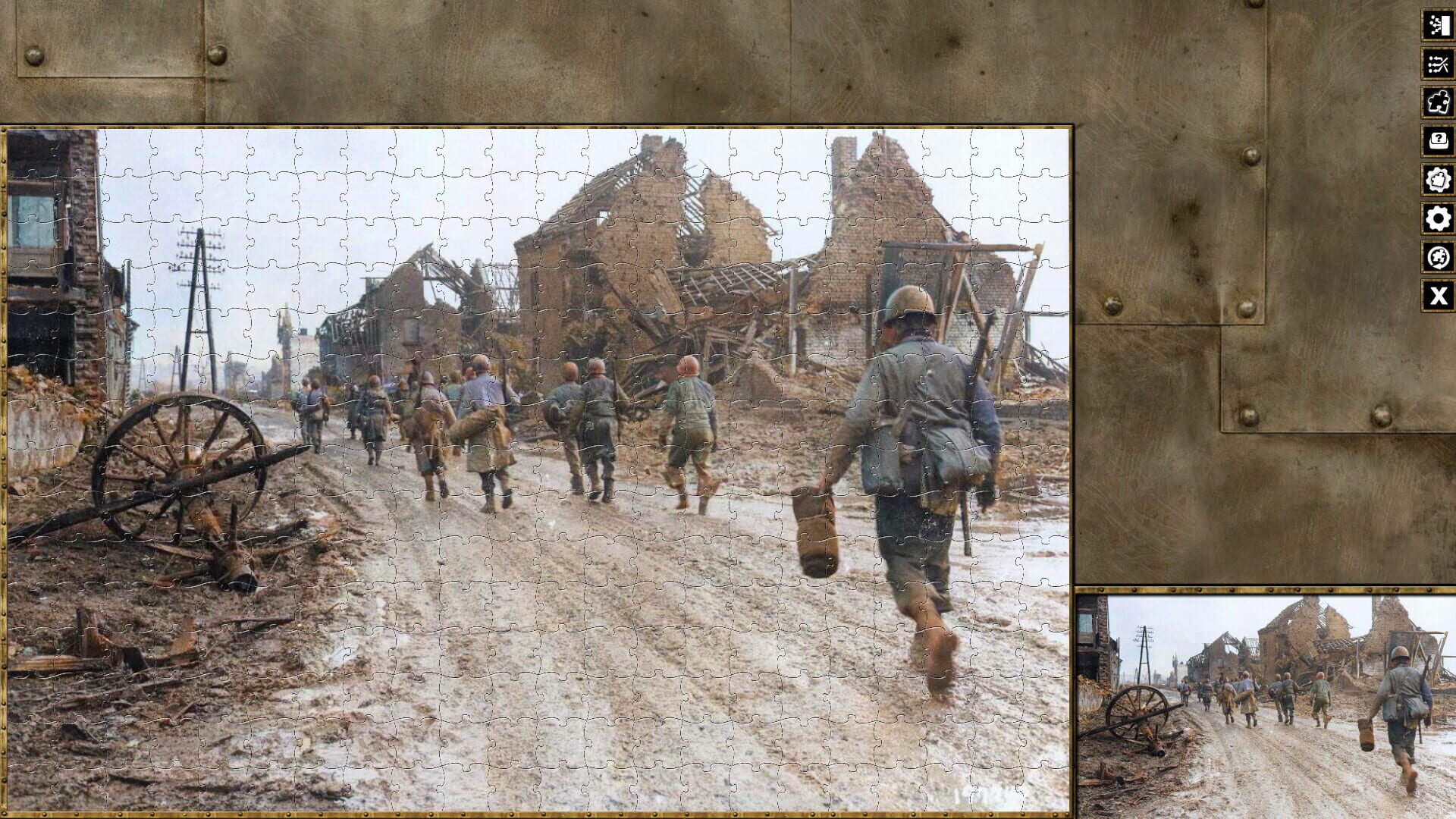 Pixel Puzzles World War II Jigsaws: Battle of Hürtgen Forest - Screenshot