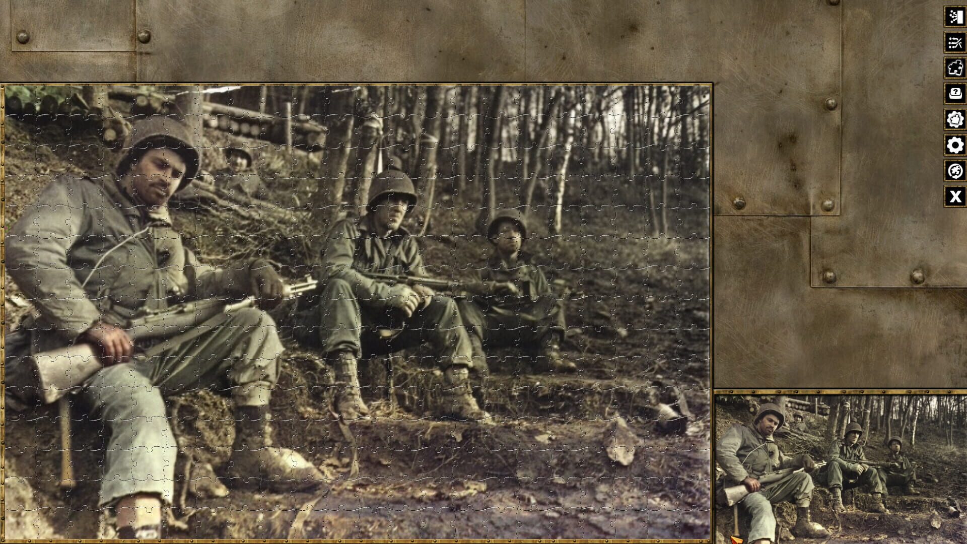 Pixel Puzzles World War II Jigsaws: Battle of Hürtgen Forest - Screenshot