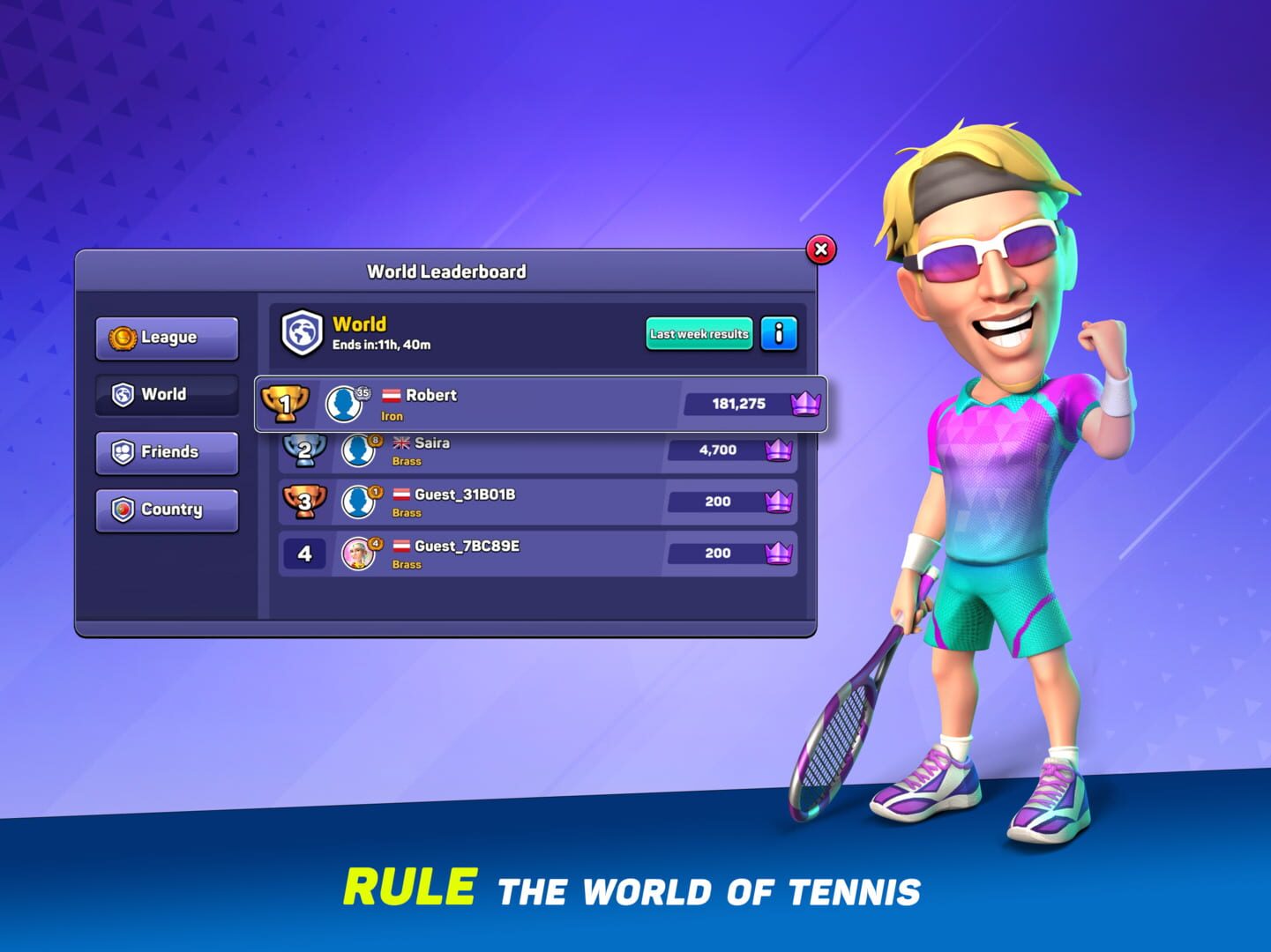 Mini Tennis: Perfect Smash - Screenshot