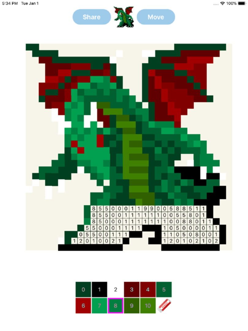Fine Artist Color Pixel Number - Screenshot