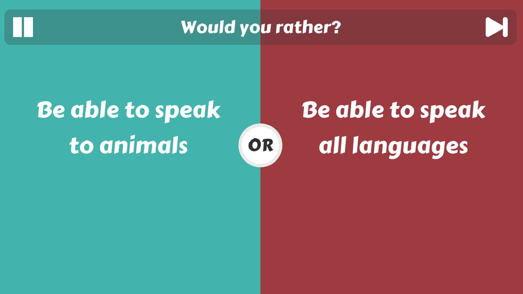 Choice Clash: What Would You Rather? screenshot