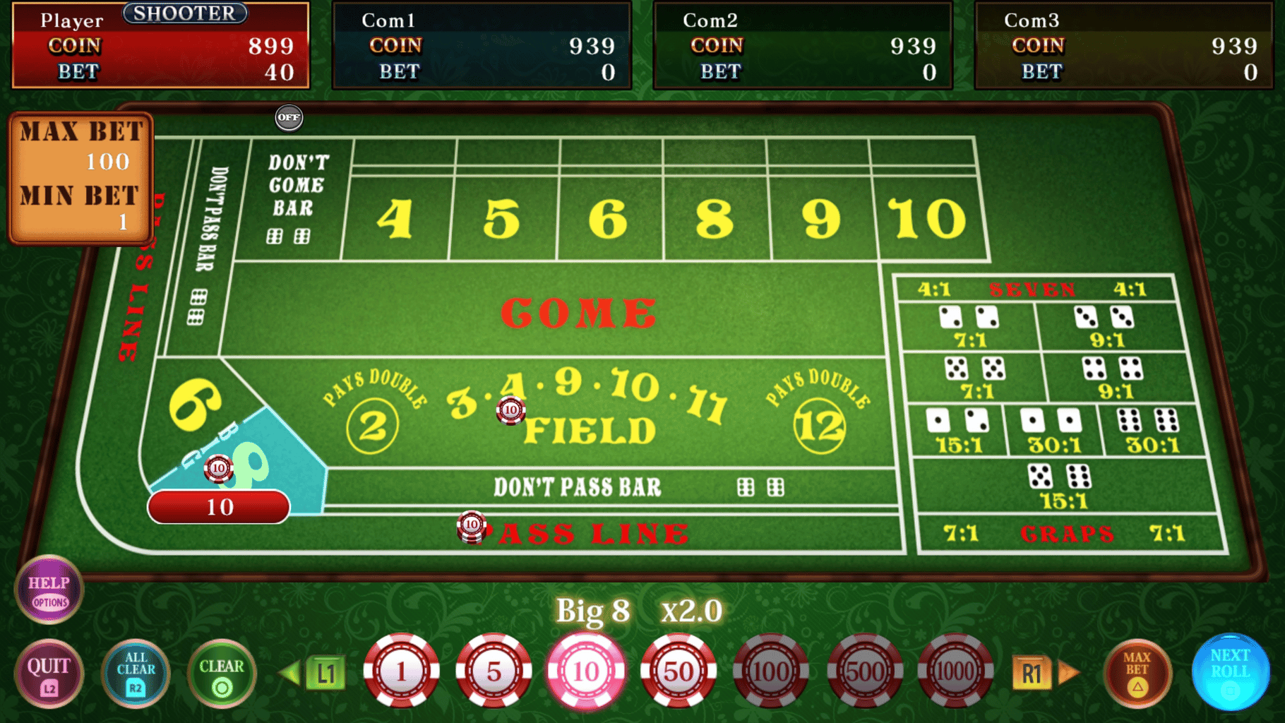 The Casino Collection: Ruleta, Vídeo Póker, Tragaperras, Craps, Baccarat, Five-Card Draw Poker, Texas hold 'em, Blackjack and Page One screenshot