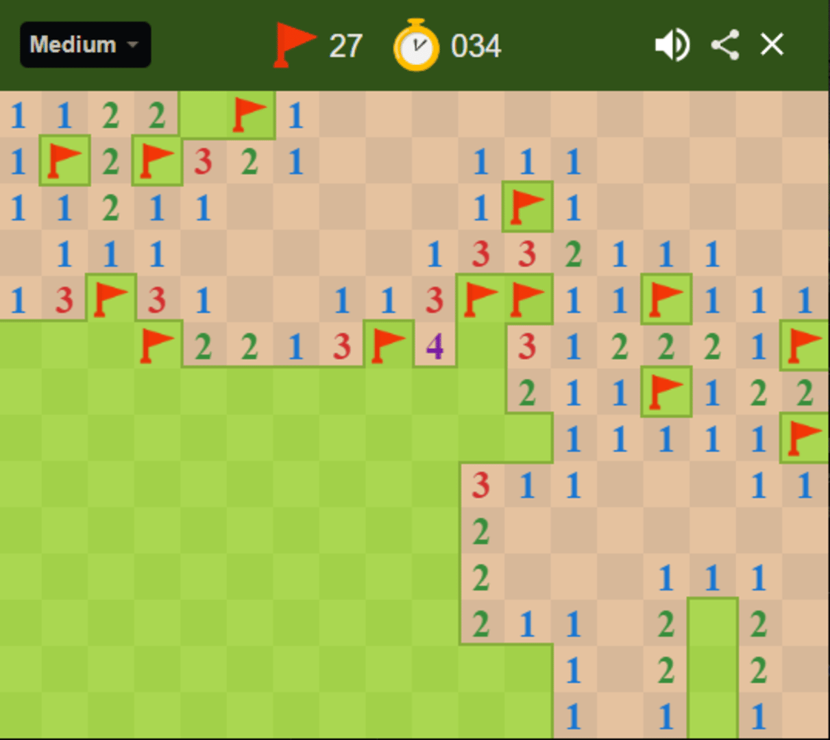 Google Minesweeper screenshot