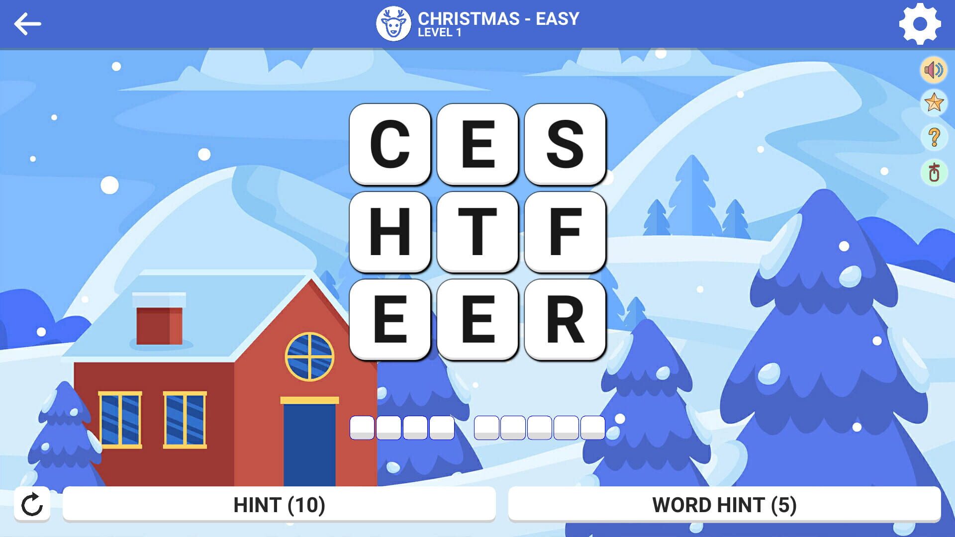 Square Word: Hello Winter! - Screenshot