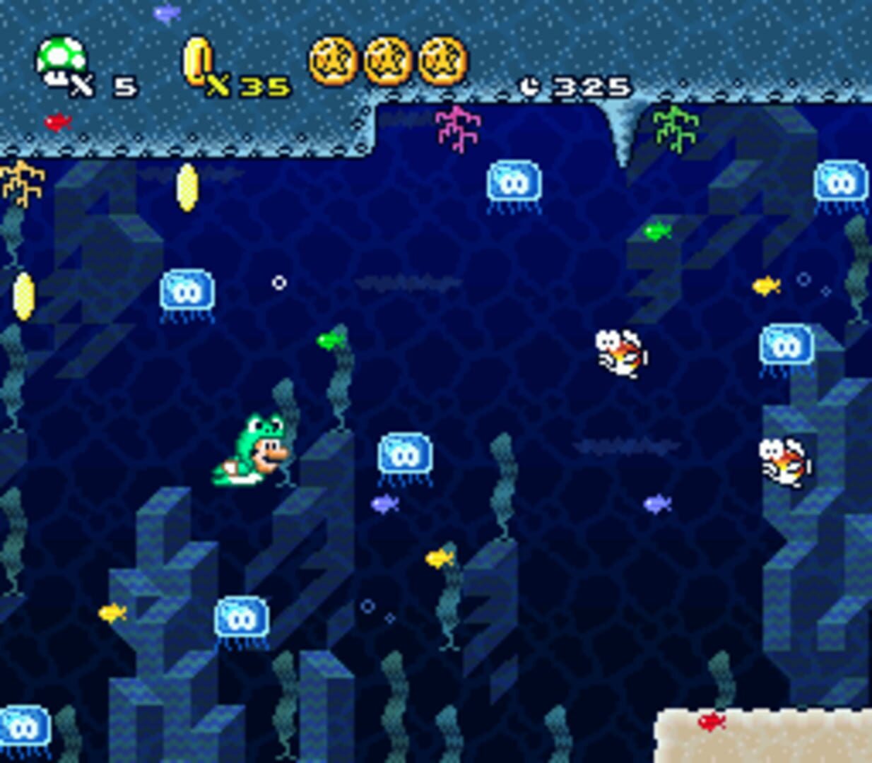 Captura de pantalla - New Super Mario World 1: The Twelve Magic Orbs - Powered-Up