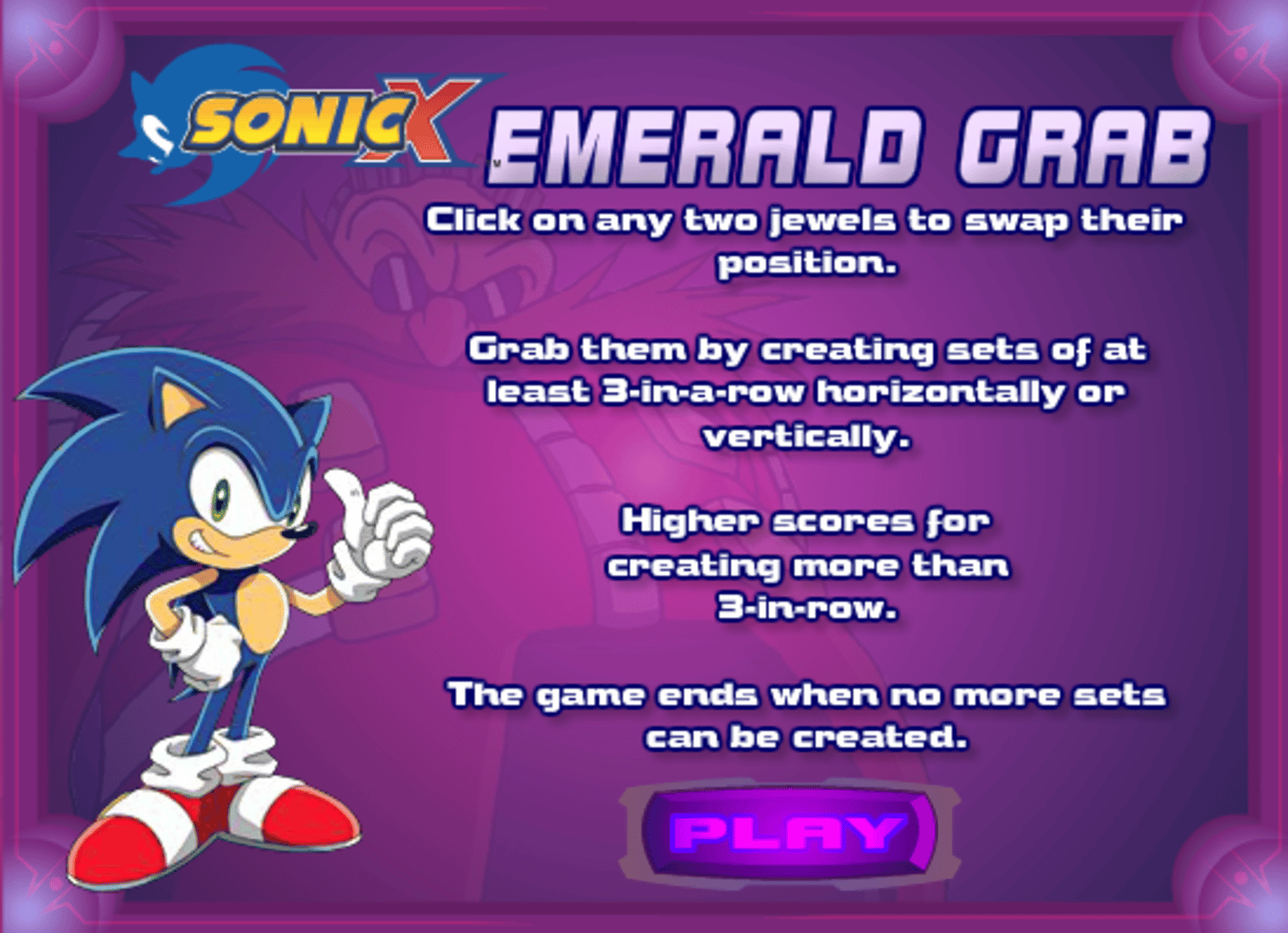 Sonic X: Emerald Grab screenshot