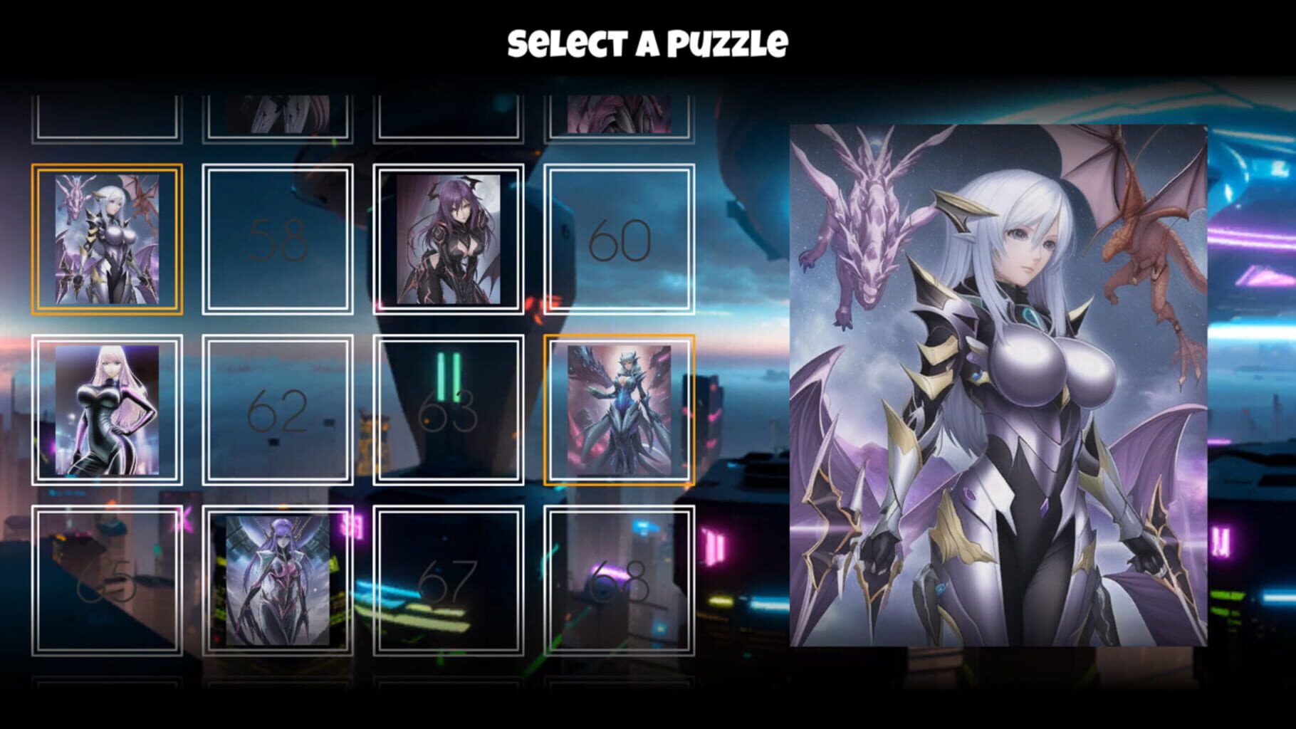 Anime Poly Puzzle: Sci-Fi Maidens screenshot