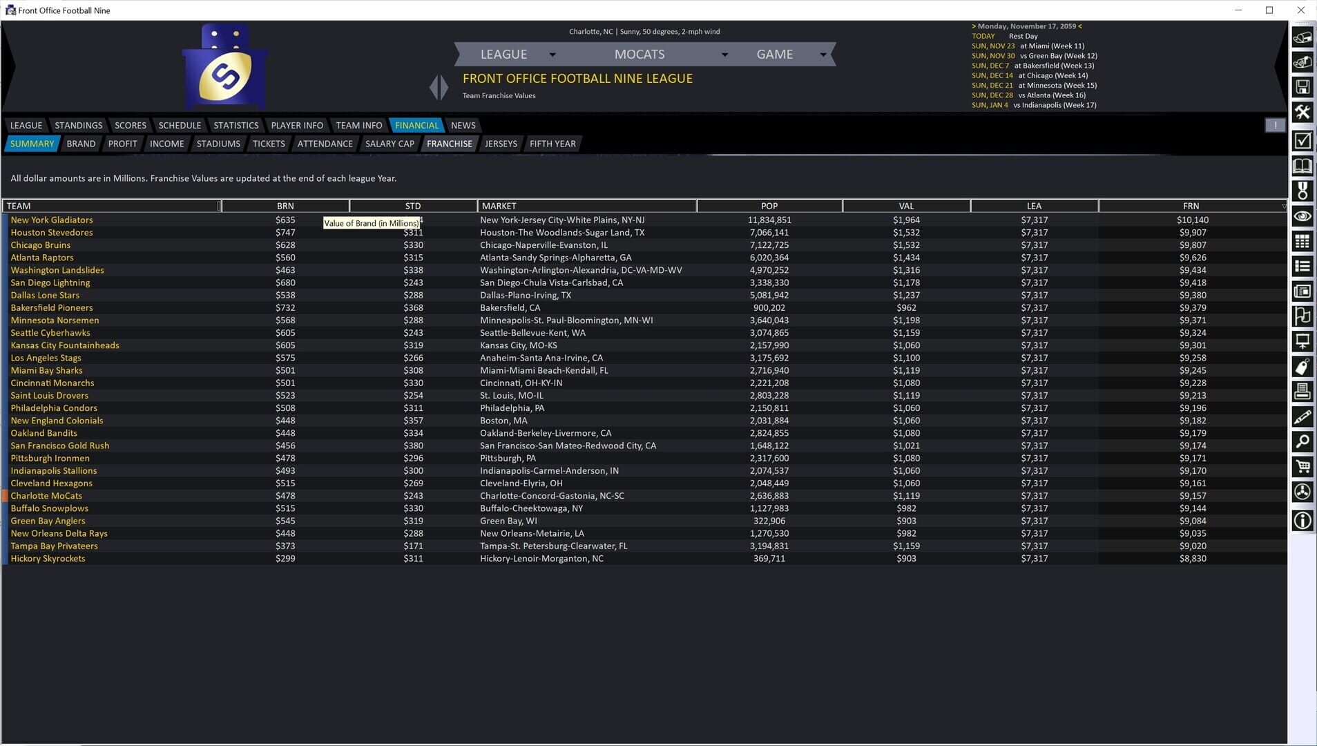 Front Office Football Nine - Screenshot
