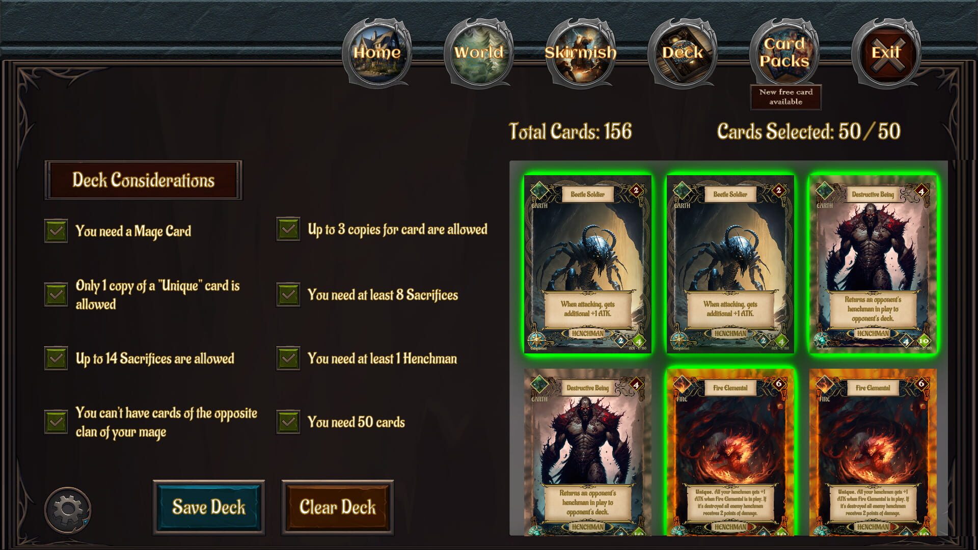 Elemental Wizards TCG - Screenshot