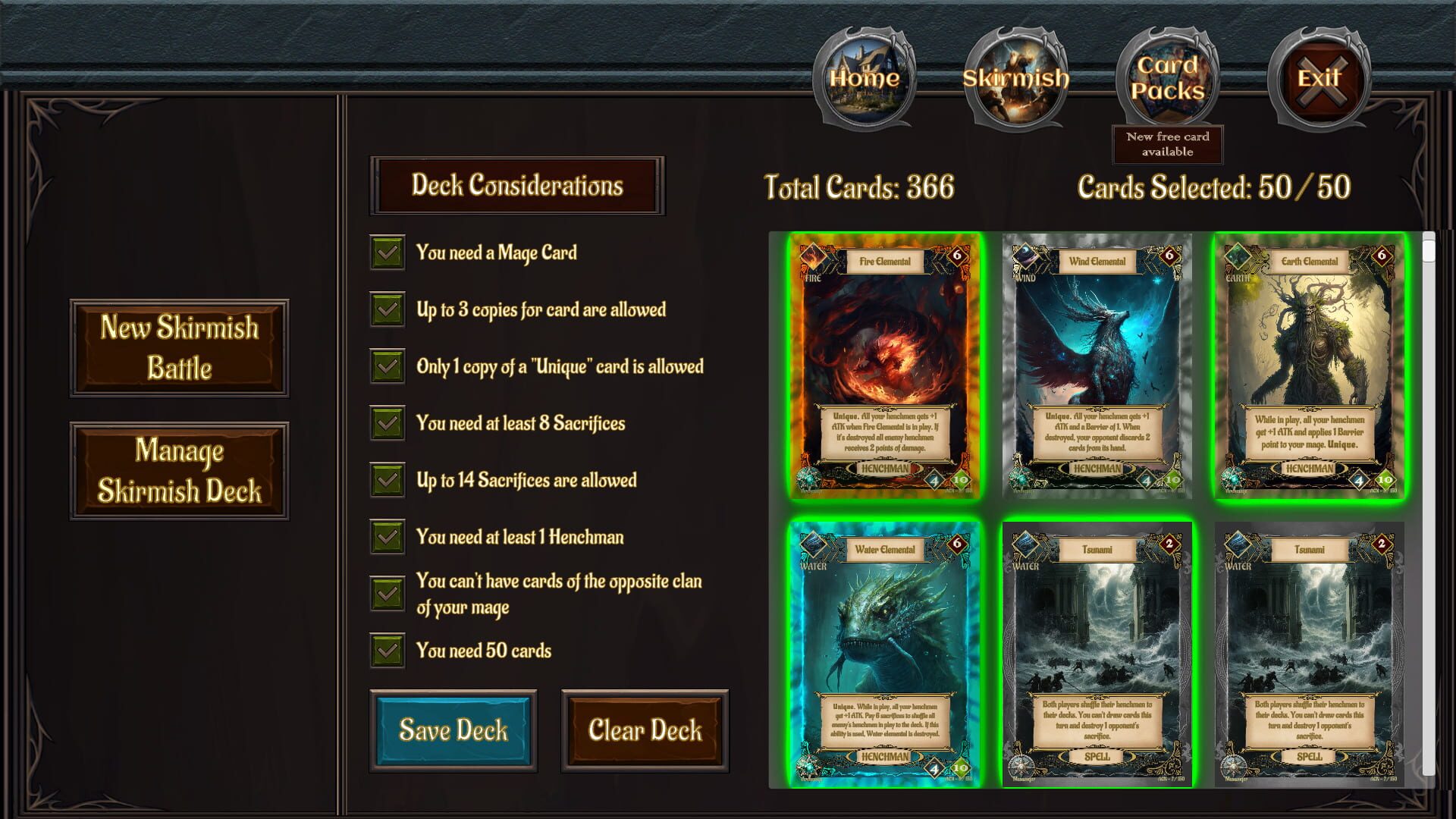 Elemental Wizards TCG - Screenshot