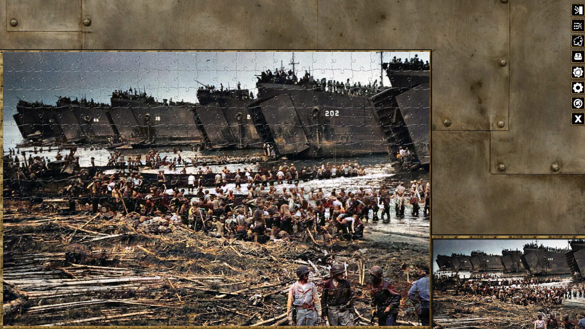 Pixel Puzzles WW2 Jigsaw: Battle of Leyte - Screenshot