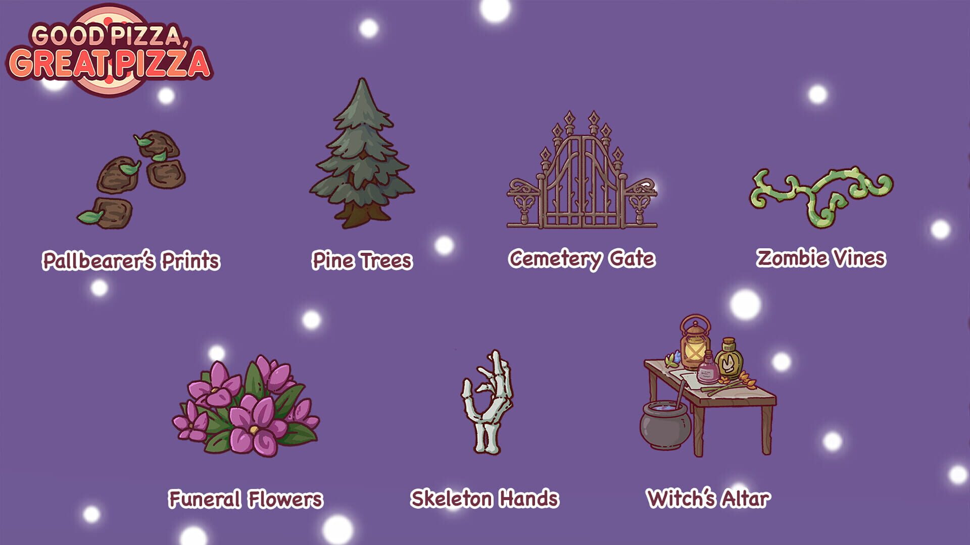 Good Pizza, Great Pizza: Bewitched Garden Set - Halloween 2022 - Screenshot