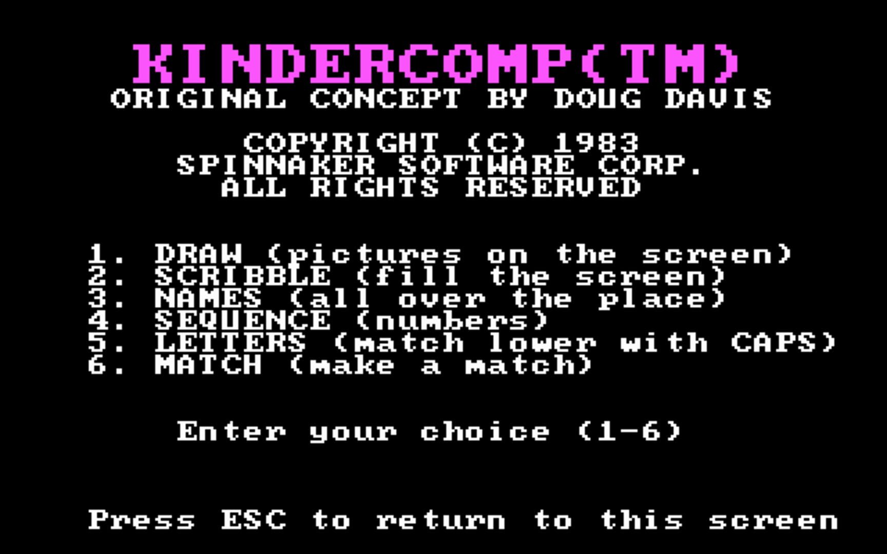 Kindercomp - Screenshot