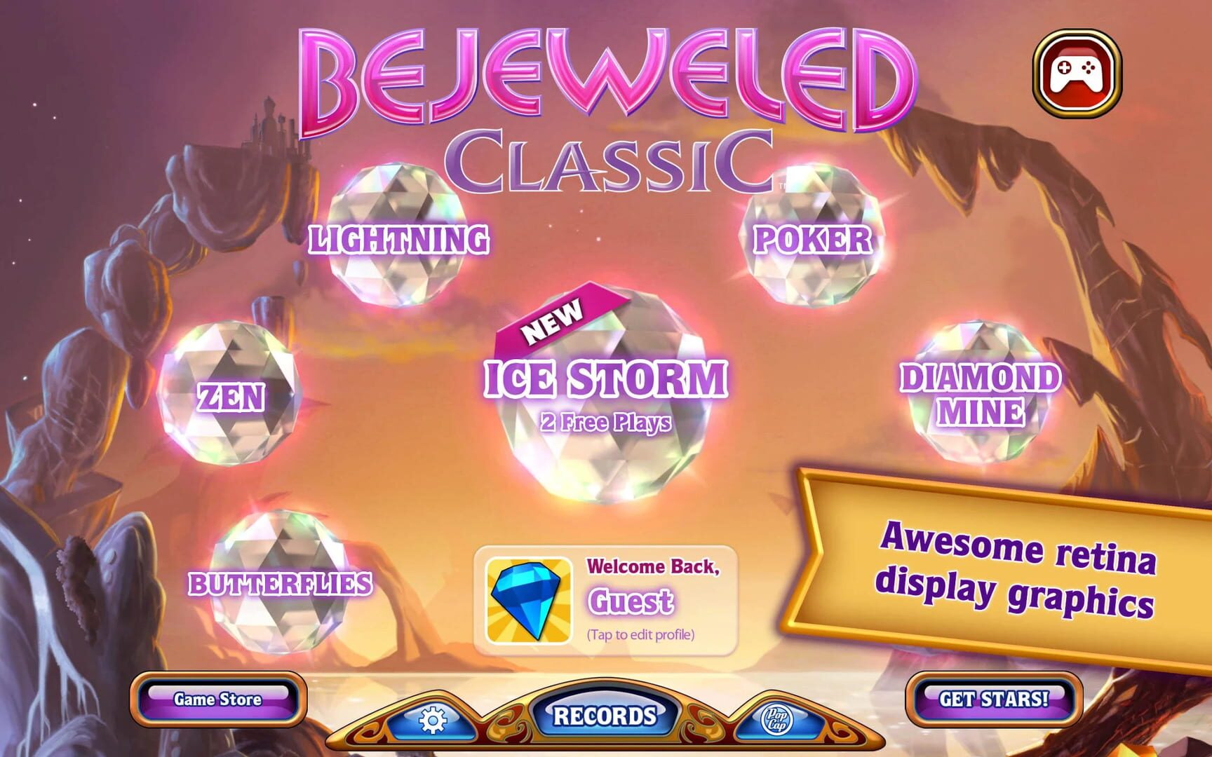 Captura de pantalla - Bejeweled Classic HD